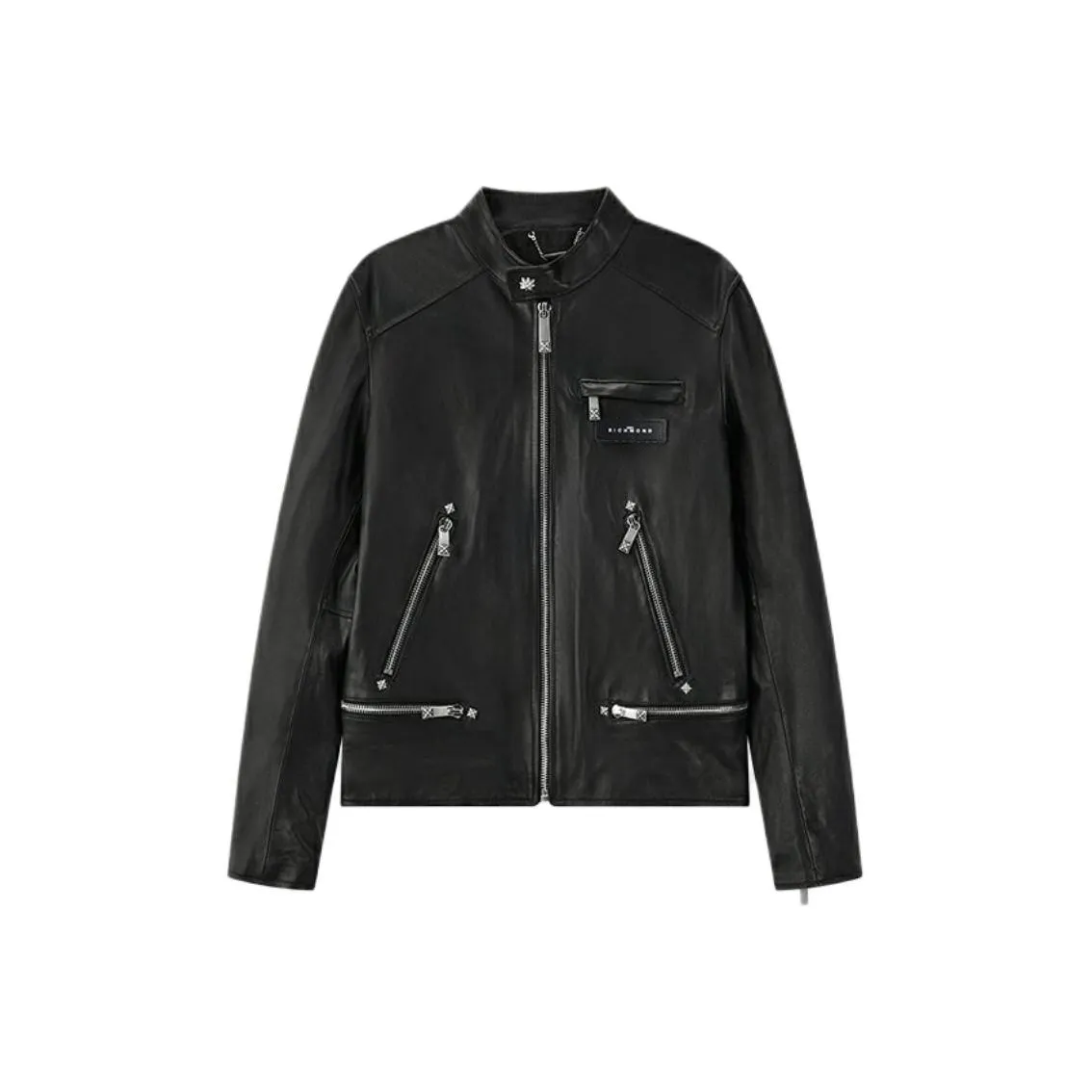 JOHN RICHMOND Leather Jacket Men's Black