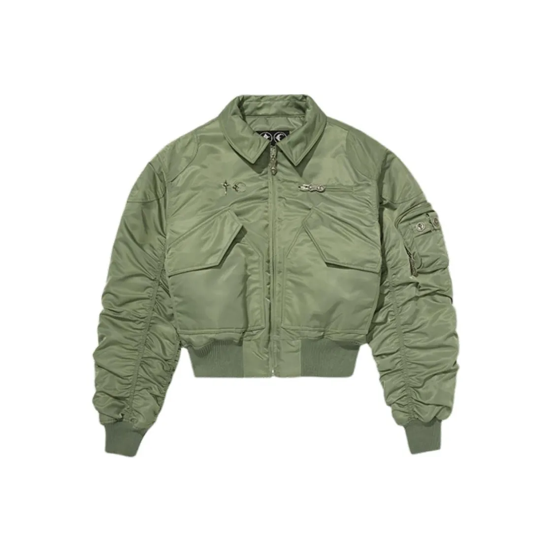 THUG CLUB Studded Bomber Jacket