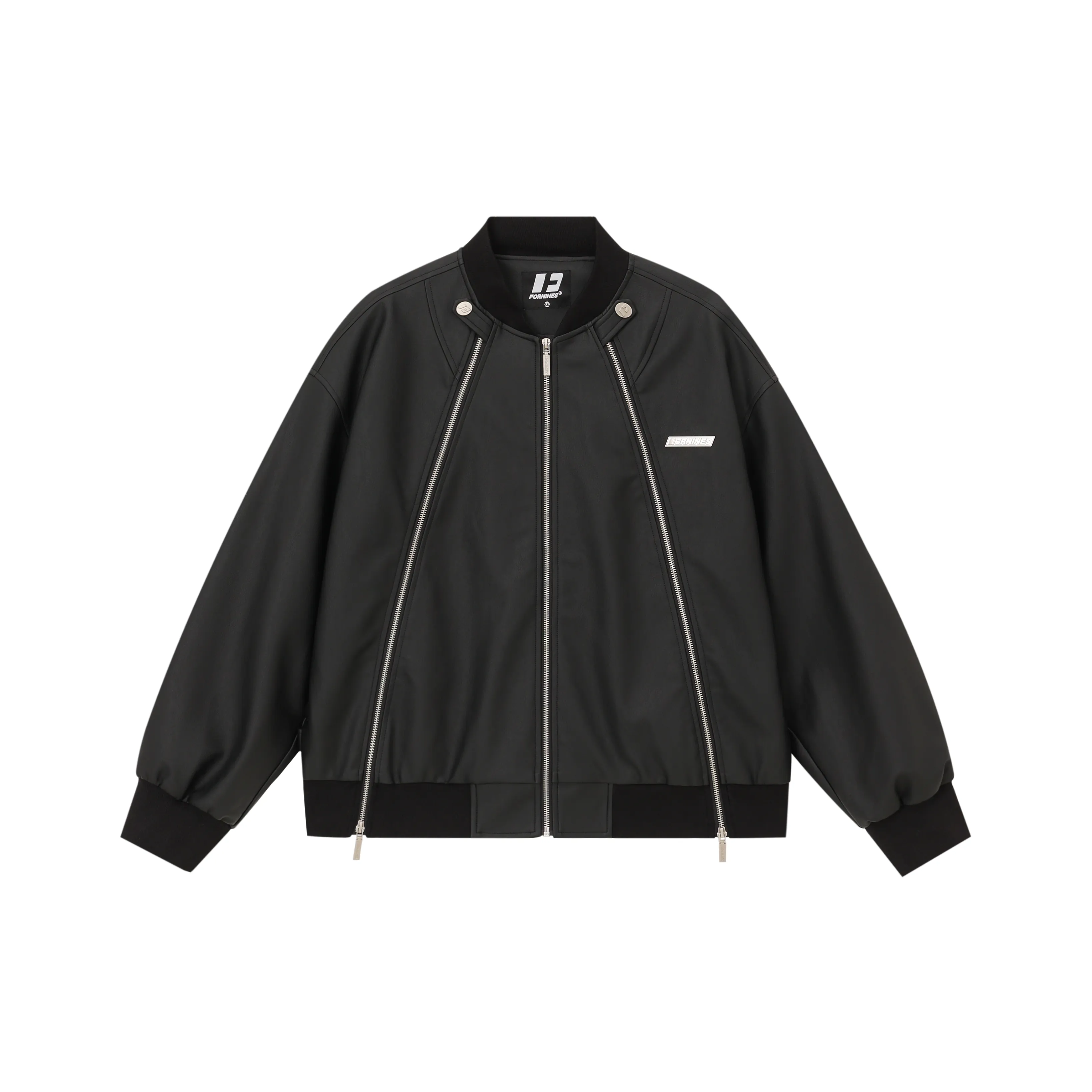 FORNINES Leather Jacket Coat Unisex