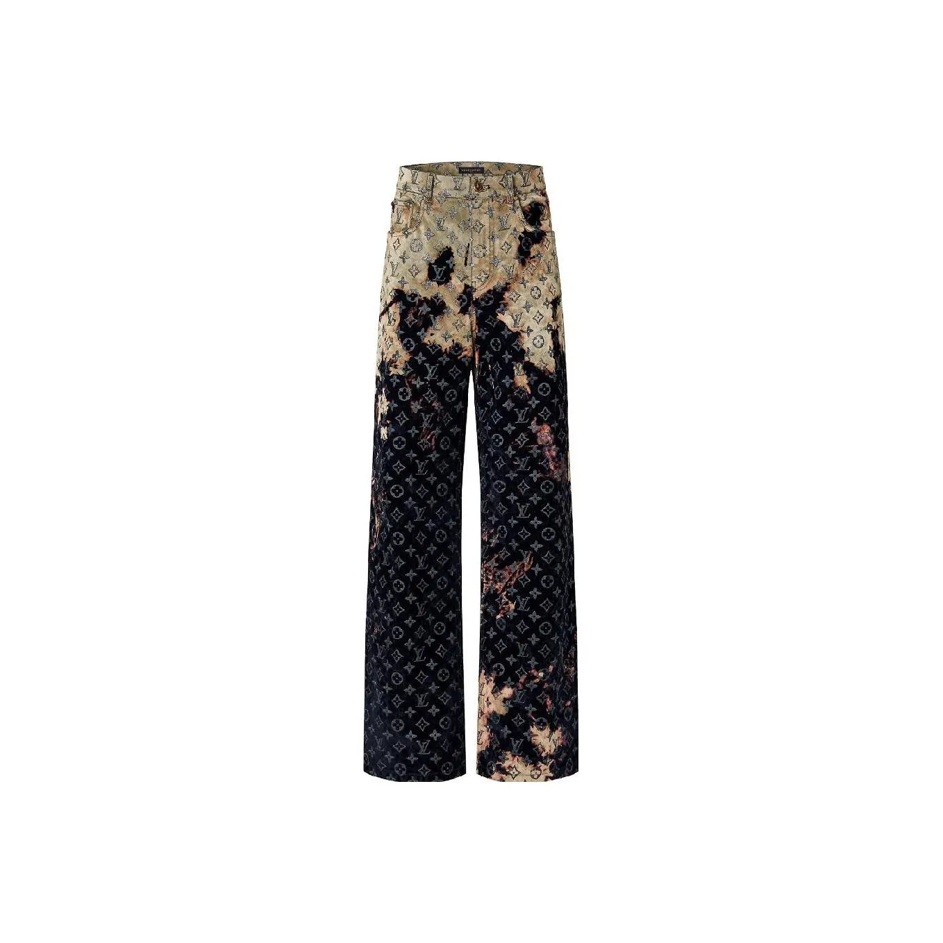 LOUIS VUITTON Monogram Bleached Denim Pants