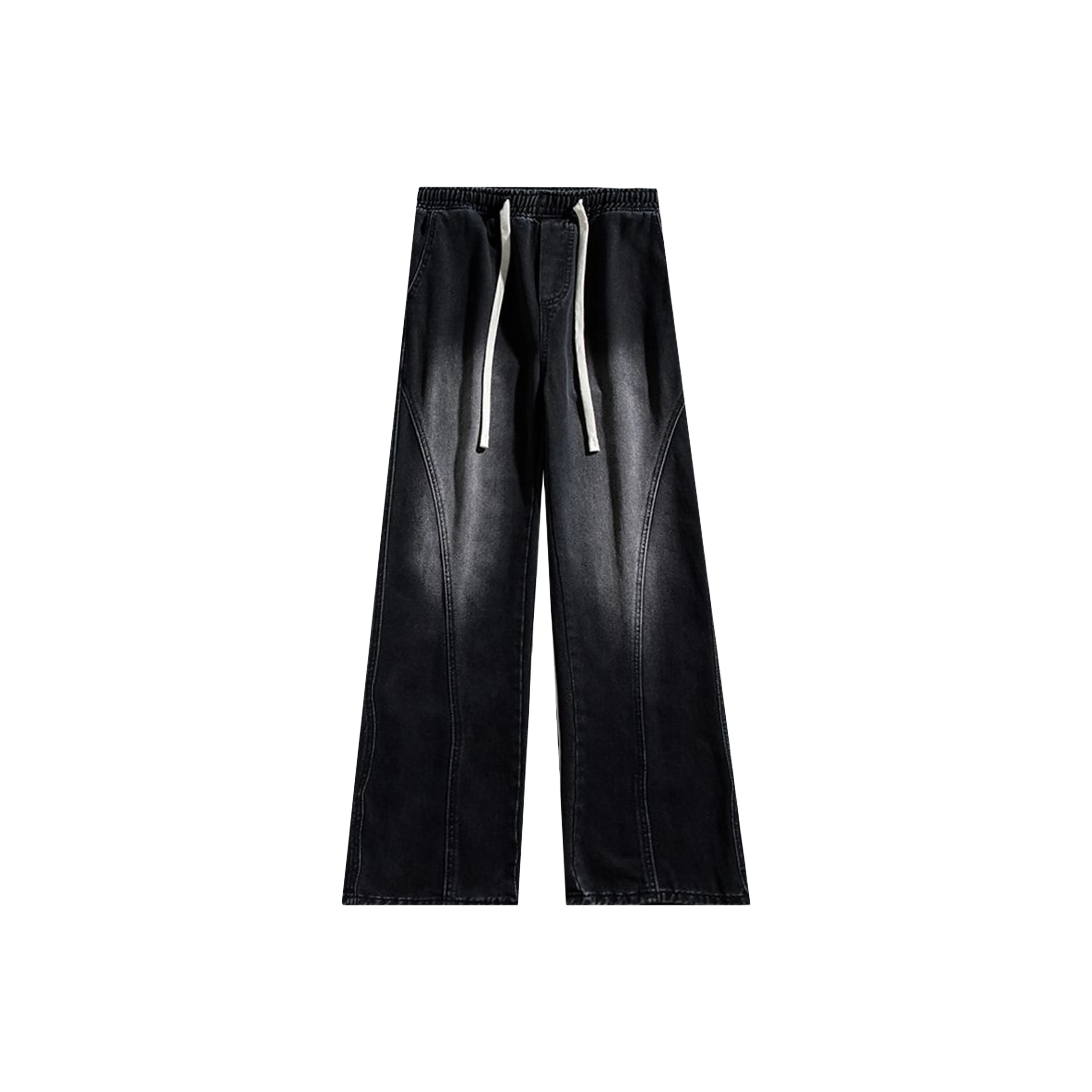 Menglaini Jeans Unisex Black