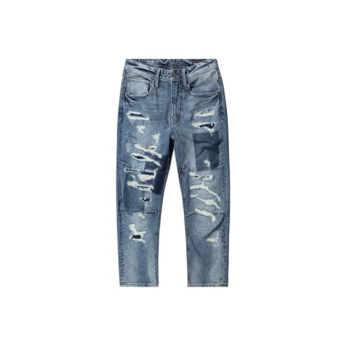 ABLE JEANS Промытый винтажный индиго Мужские Джинсы