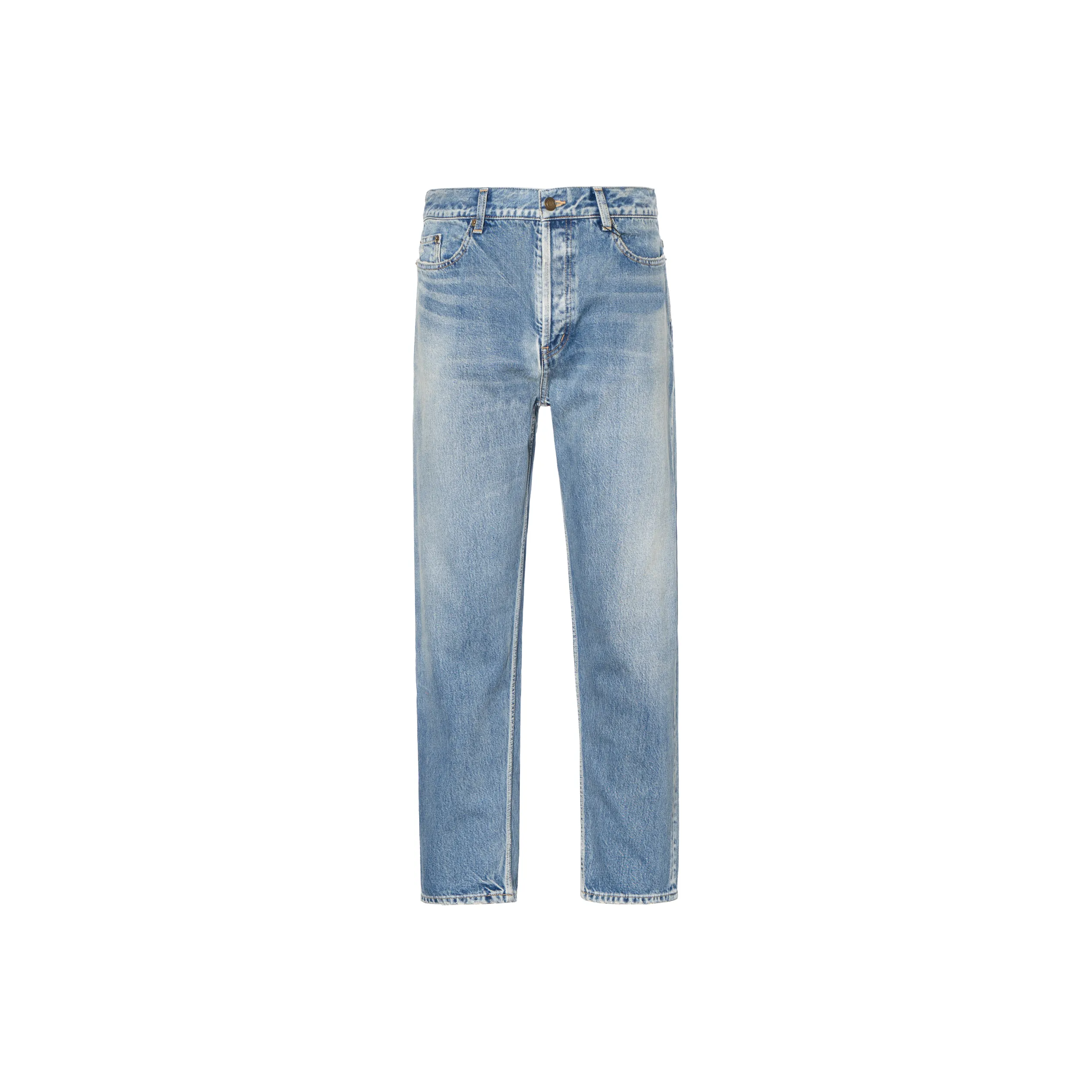 SAINT LAURENT High Waist Cropped Jeans