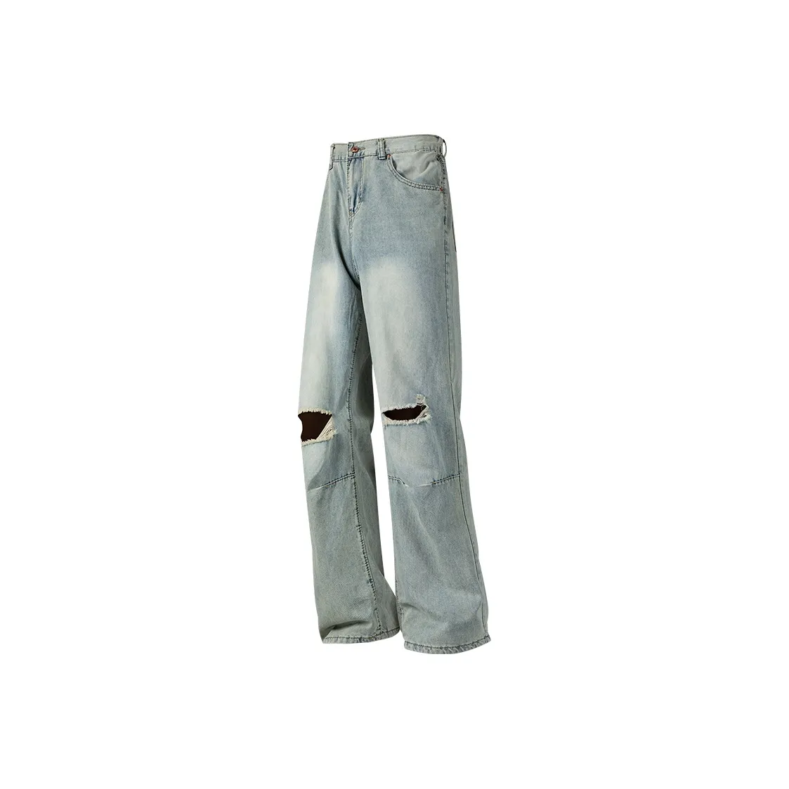 XINIYA TRAVEL Jeans Unisex Yellow Mud