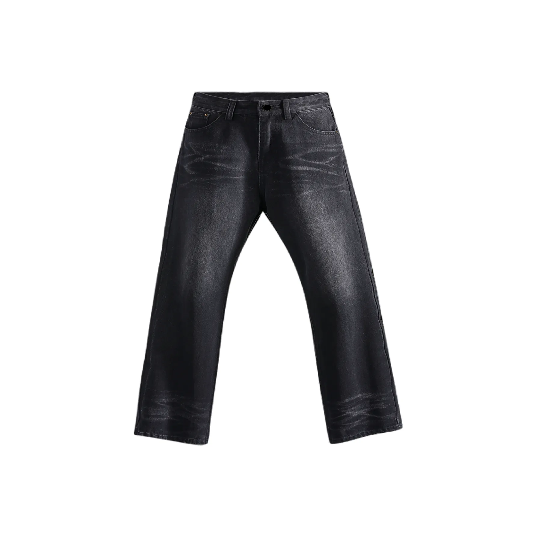 Menglaini Jeans Unisex Black