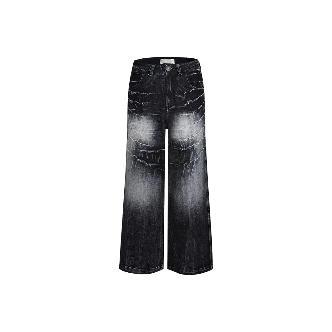 DND4DES Джинсы Унисекс Выстиранный Синий