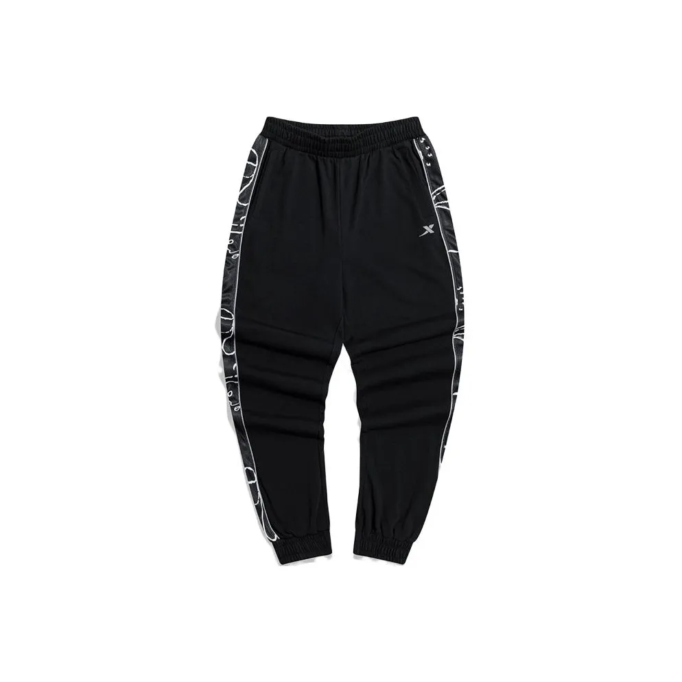 XTEP Knitted Sports Pants Men's Jet Black