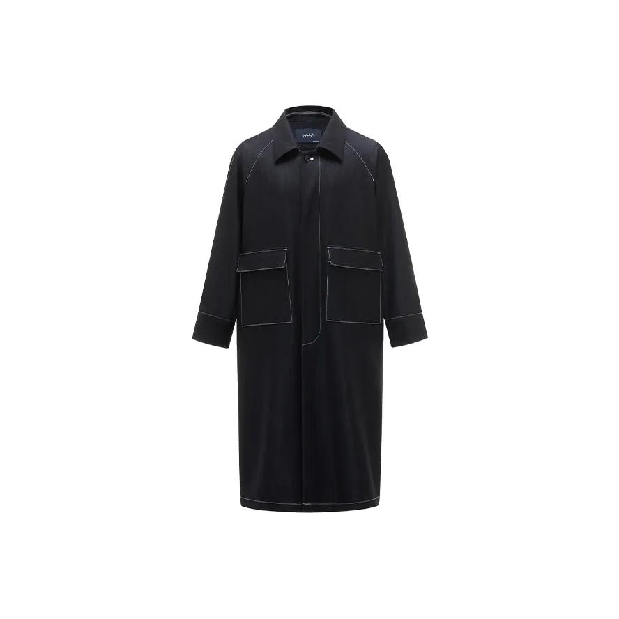 HERBEL Trench Coats Men's Black