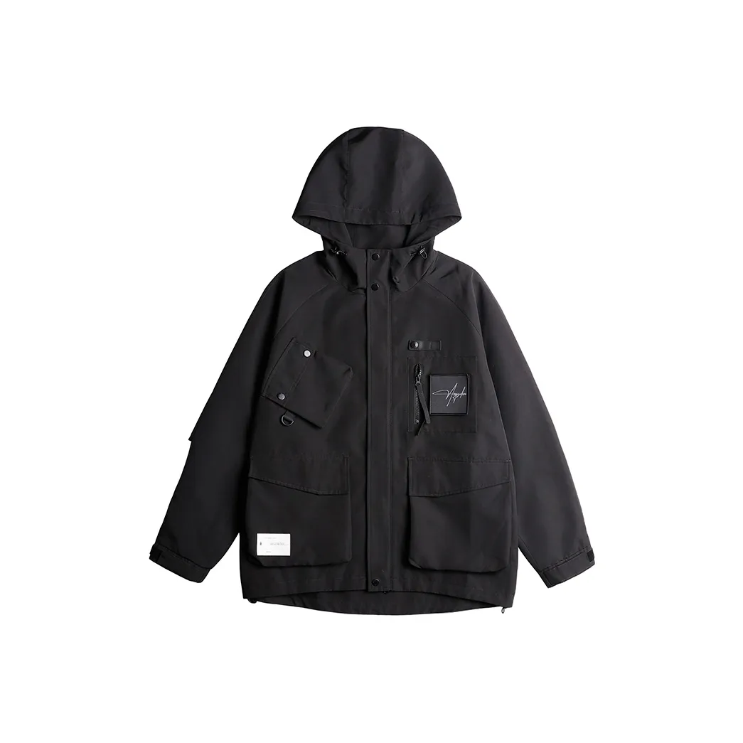 AOGZ Jackets Coats Unisex Black