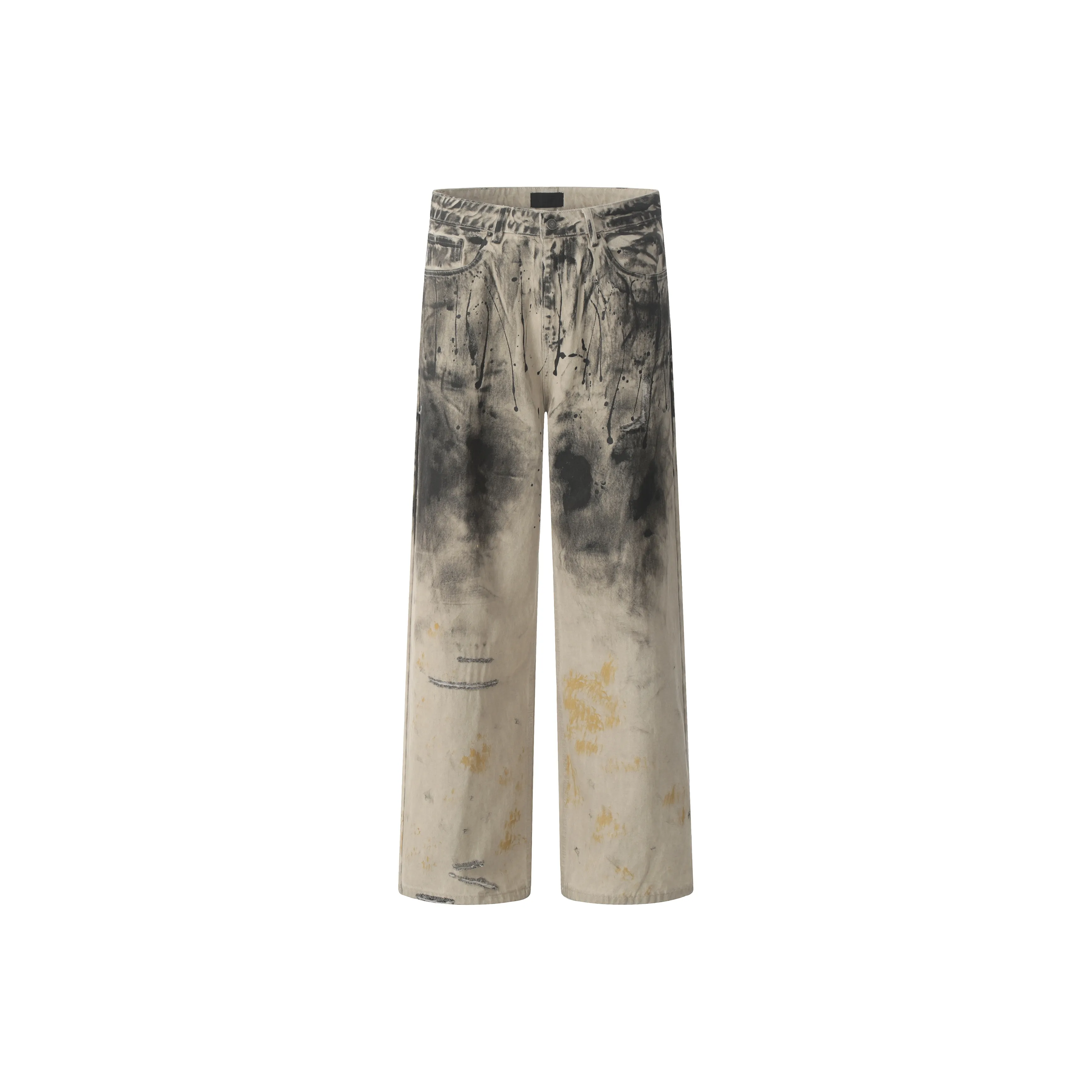 GBXM Jeans Unisex Ink Wash Gray