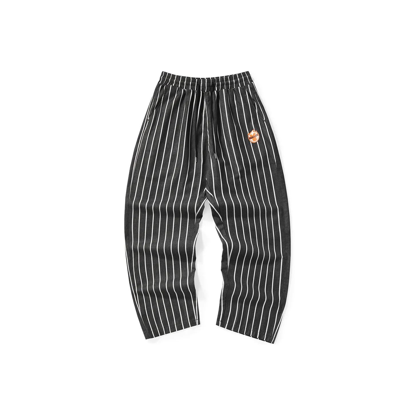 GENANX Черно-белые полосы Унисекс Повседневные брюки