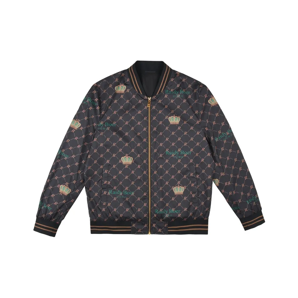 Raidy Boer Куртка Мужская Черная с цветочным узором