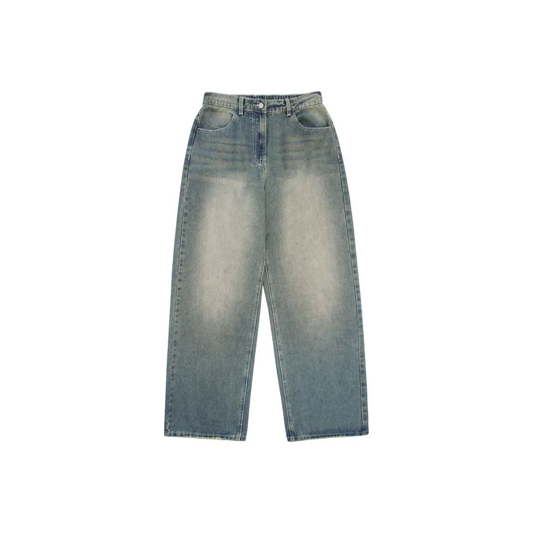 HEEMKIZOO Джинсы Мужские Винтажные Синие