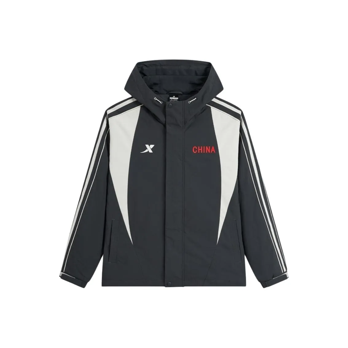 XTEP Тренчкот Мужской Tile Серый Белый Хлопок