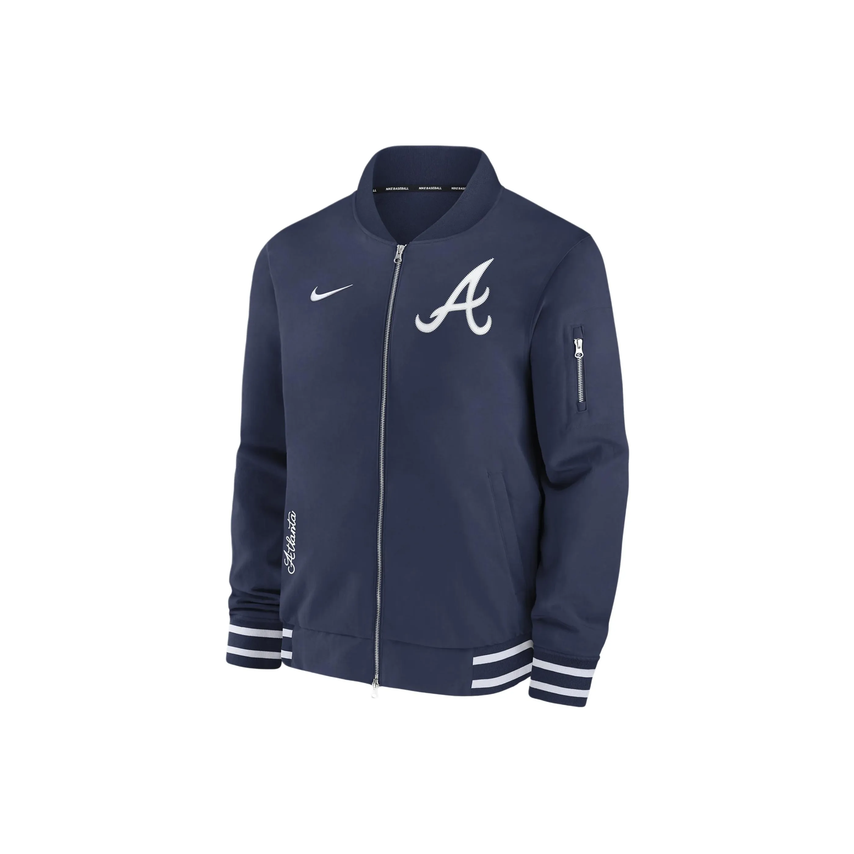 Nike Atlanta Braves Authentic Collection Men's Nike Mlb Full Zip Bomber Jacket
