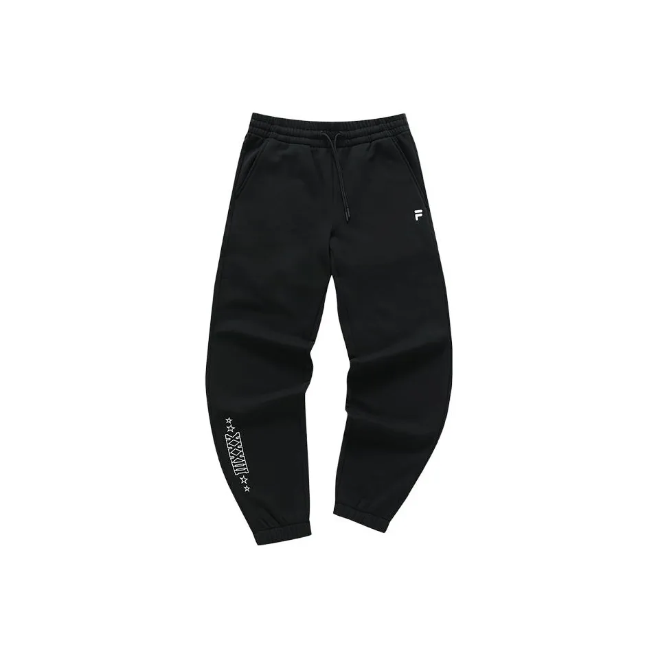FILA FUSION UNIFORM Knitted Sports Pants Men's Jet Black