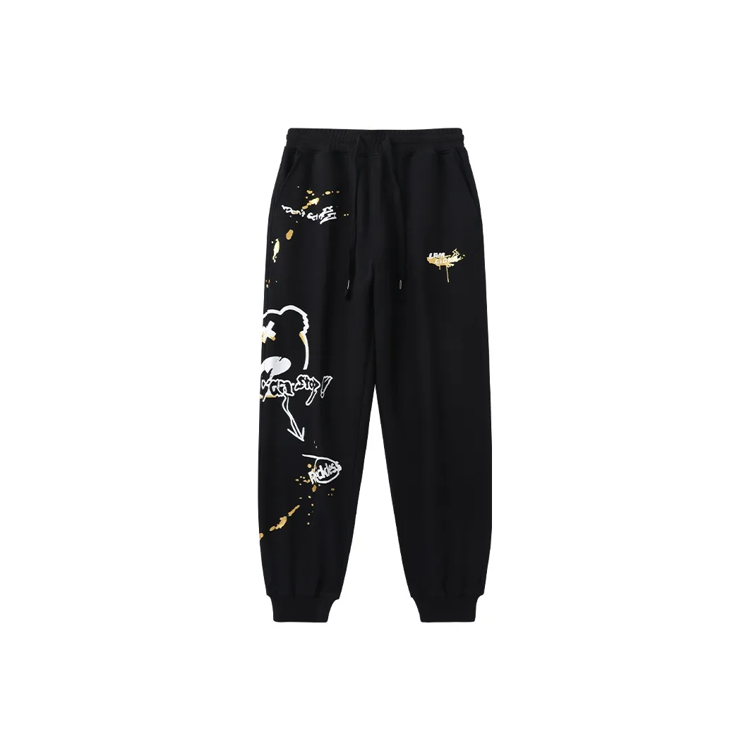 LAMLICKA Knitted Sweatpants Unisex Black