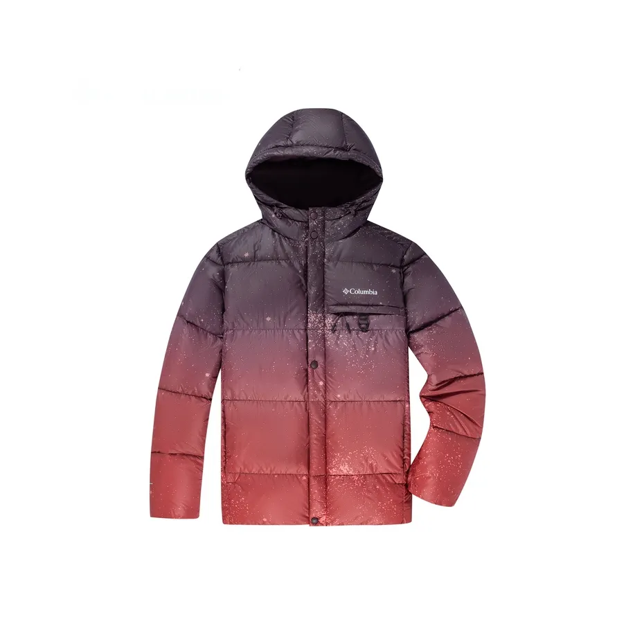 Columbia совместный бренд Transit пуховик унисекс черный красный