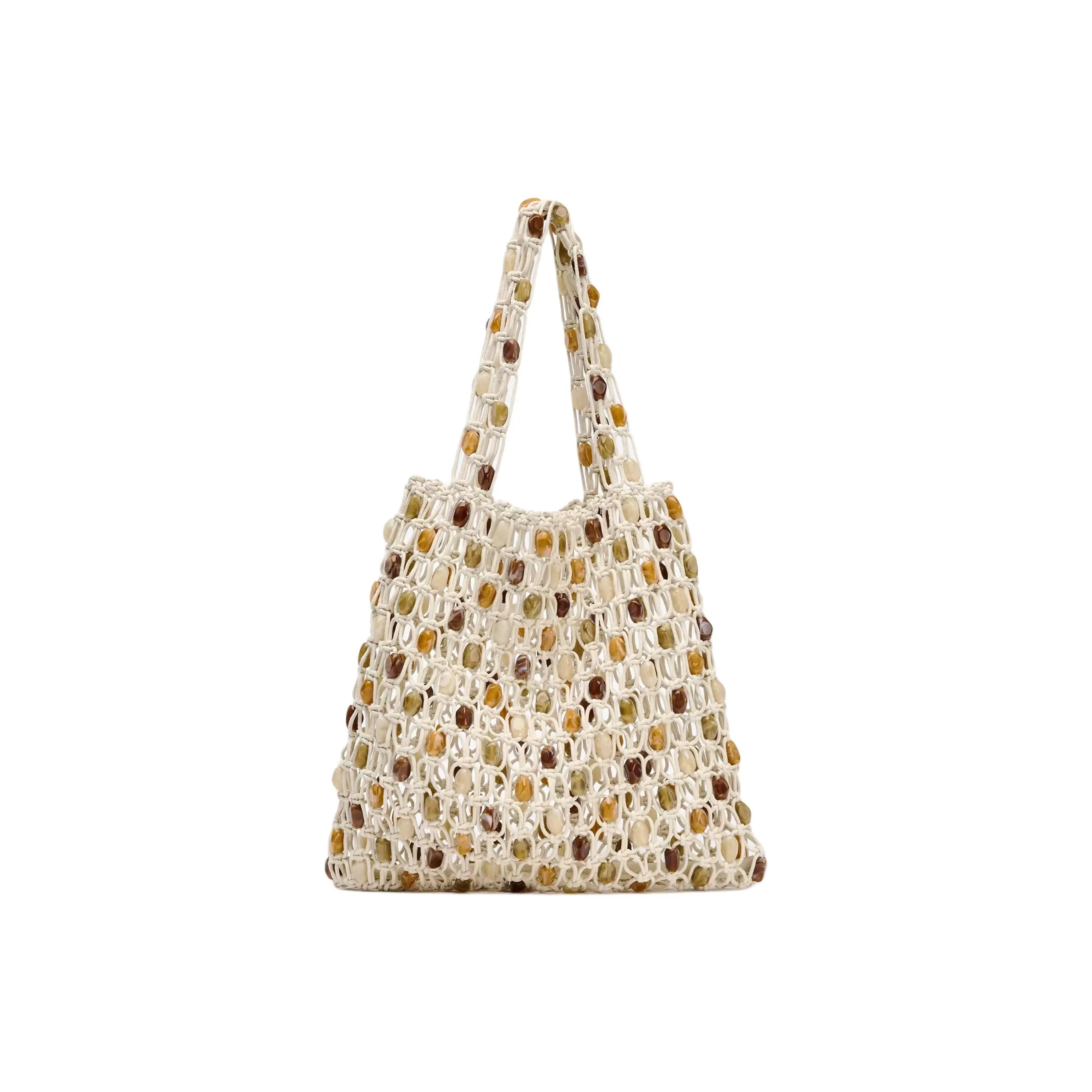 ZARA Cotton Tote Bag, Shopping Bag, Shoulder Bag Tubas Women's Multicolor