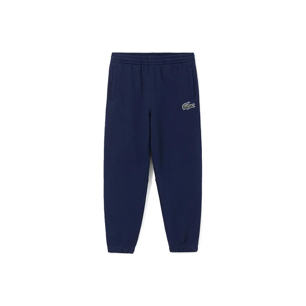 LACOSTE Темно-синие унисекс вязаные тренировочные брюки