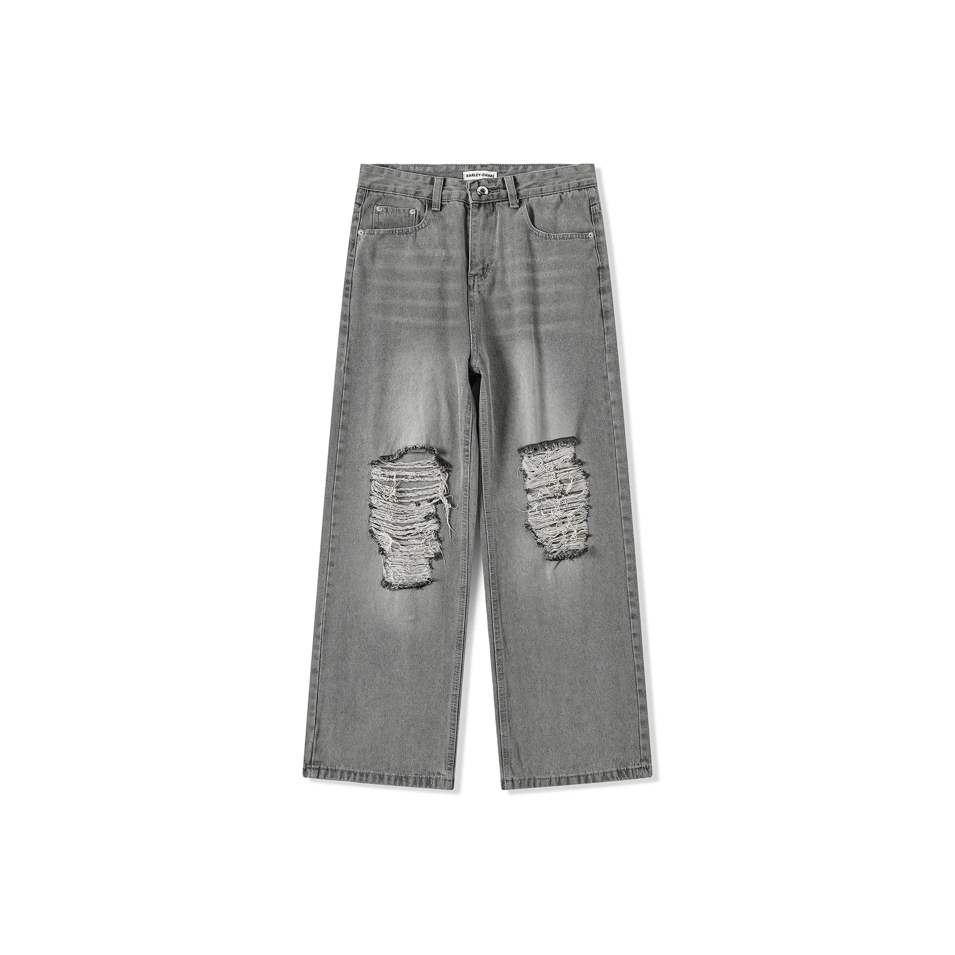 Michael Rock Серые Унисекс Джинсы