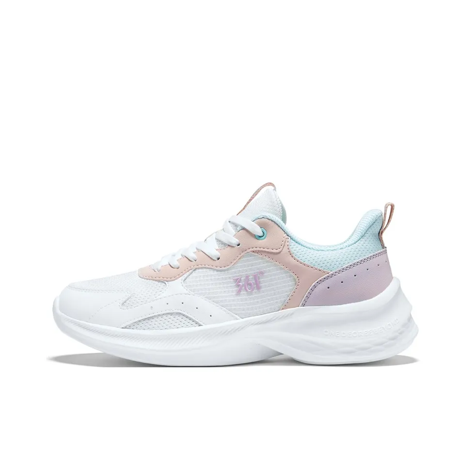 361° Амортизация Дышащий Поддерживающий Низкий Топ Повседневные Беговые кроссовки Женские Перо Белый Прозрачный Синий