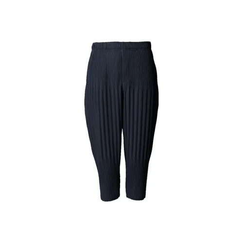 Homme Plissé Issey Miyake Синий Мужские Повседневные Брюки