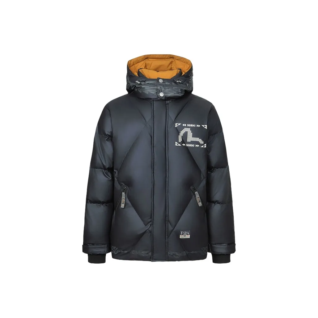 EVISU Черный Мужской Пуховик