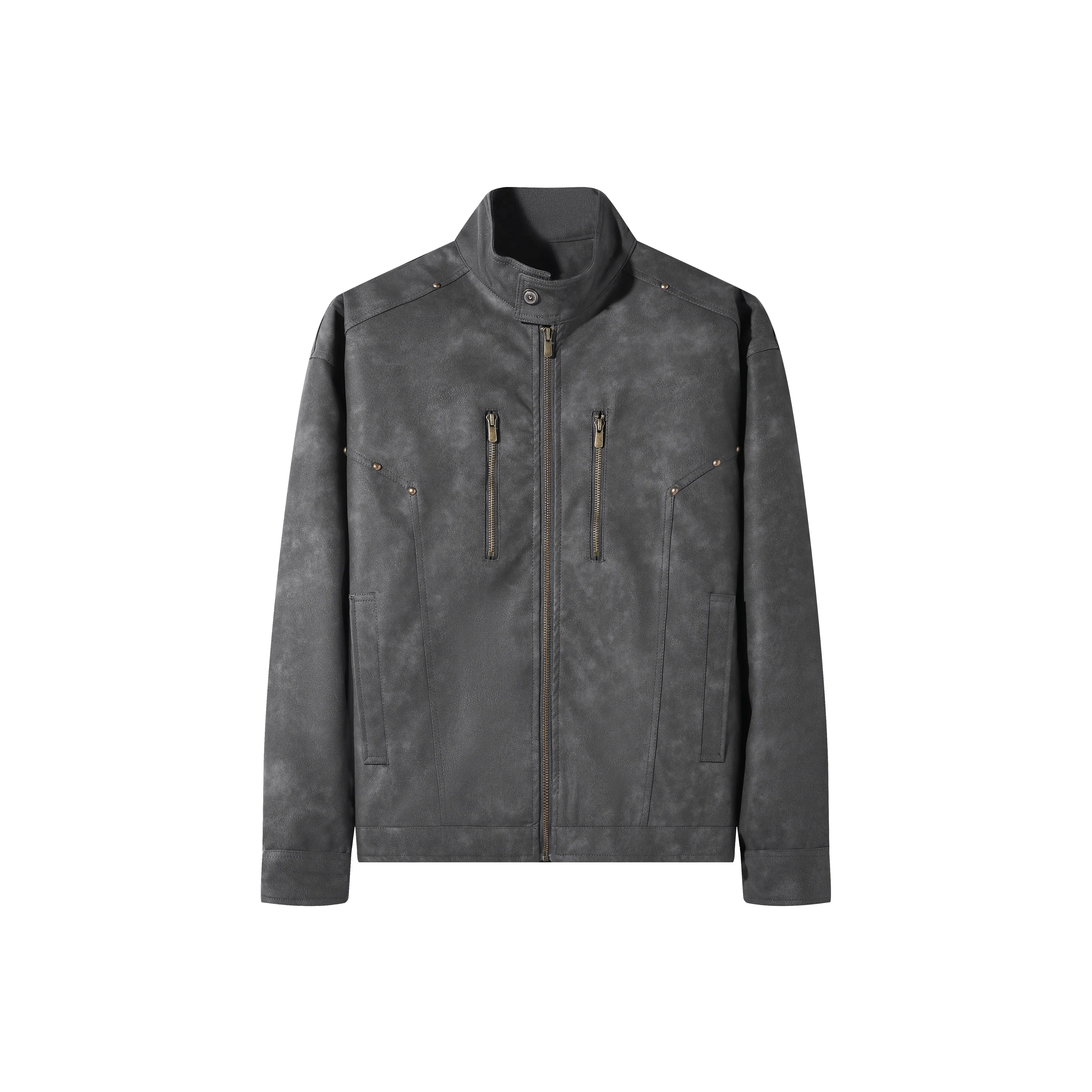 WIIPSOLID Leather Blocking jacket Unisex