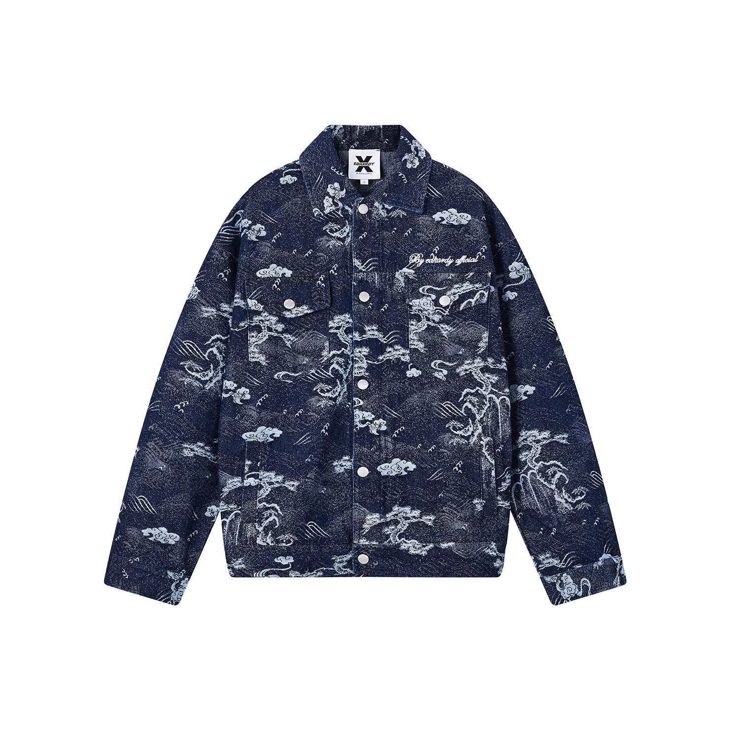 ED HARDY X Jackets Coats Unisex Dark Denim Blue