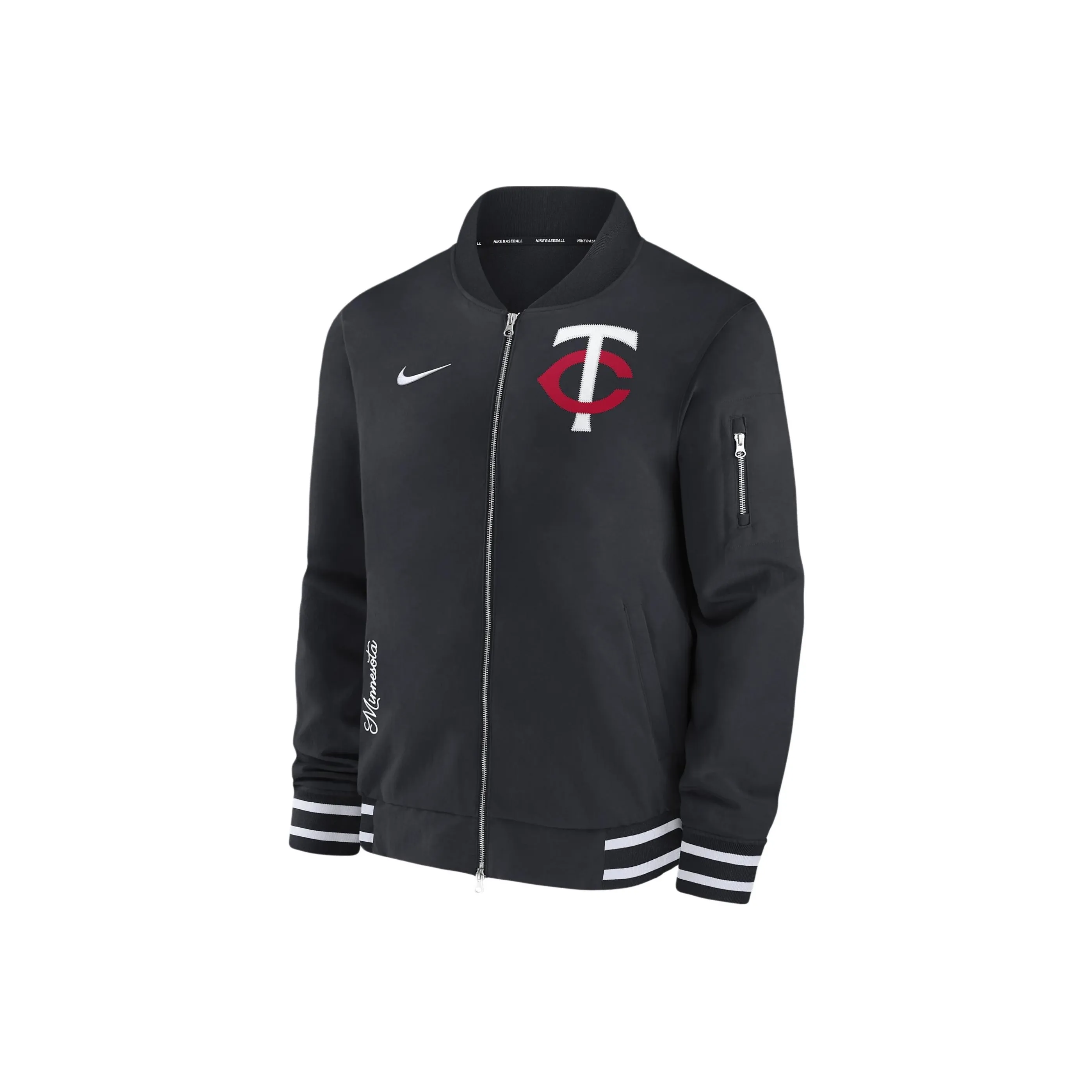 Nike Minnesota Twins Authentic Collection Men's Nike Mlb Full Zip Bomber Jacket