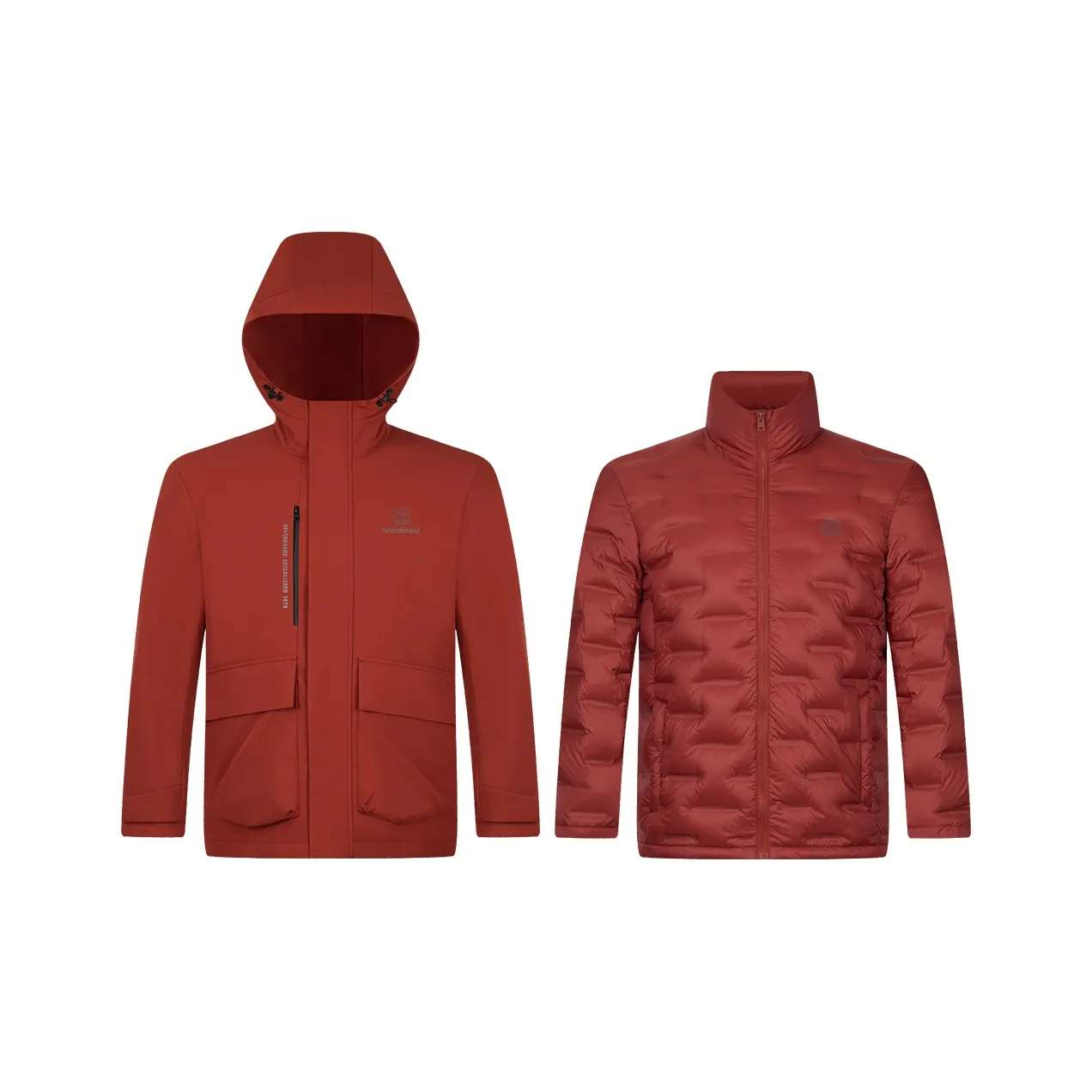 SEVEN На открытом воздухе Альпинизм Лыжный спорт Ветровка Пуховик Мужской Оранжевый Желтый