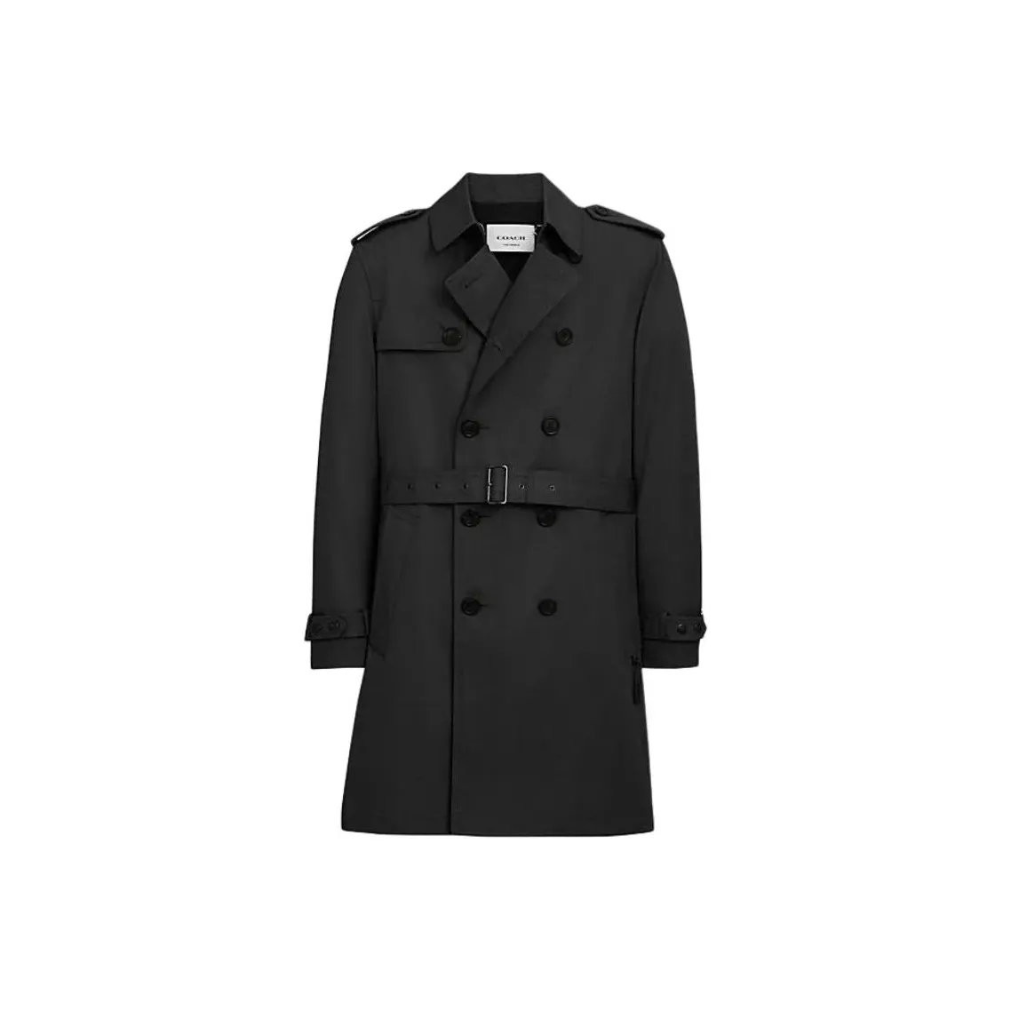 COACH Trench Coats Men's Black