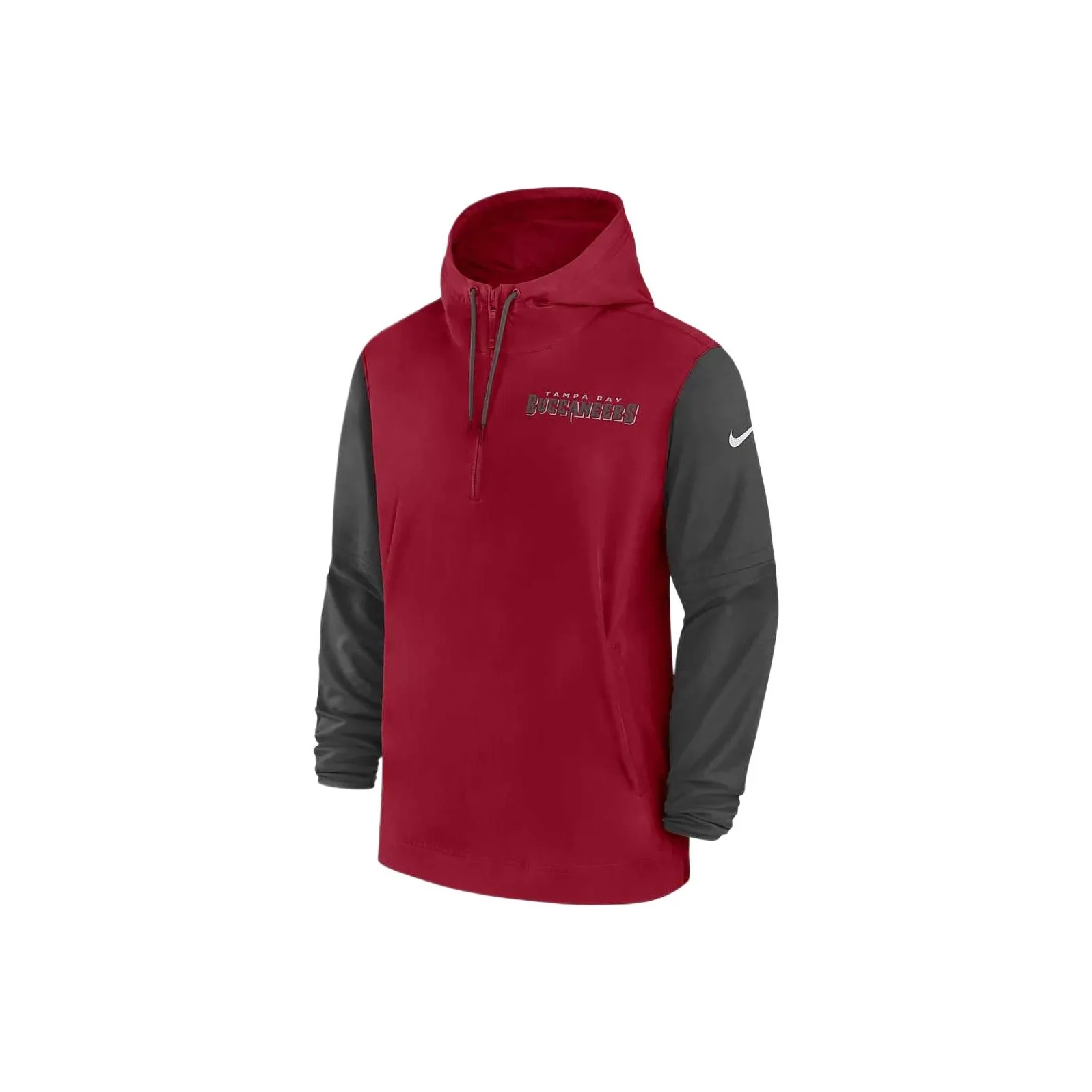 Nike Tampa Bay Buccaneers Sideline Pre Game Player Men's Nike Nfl 1/2 Zip Hooded Jacket