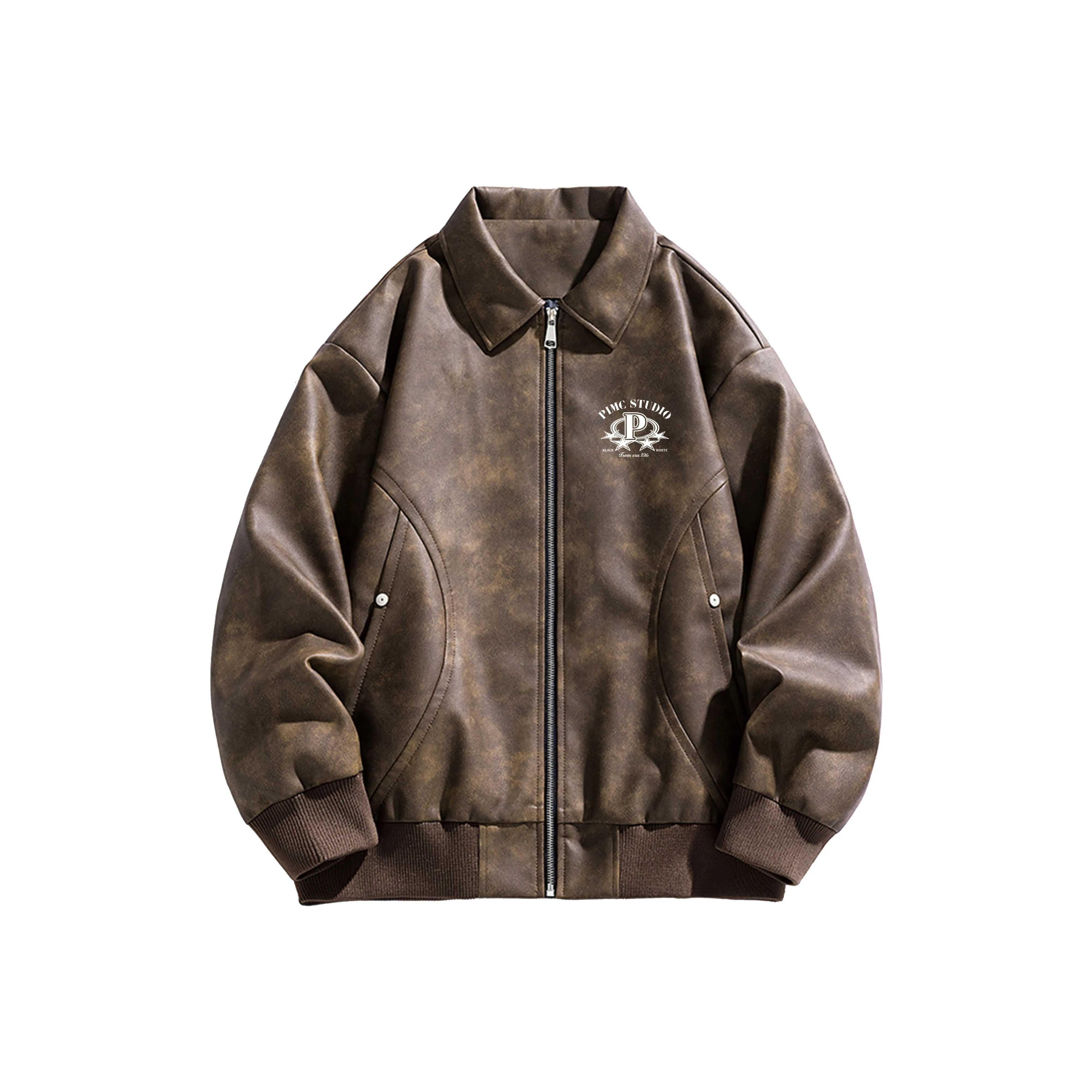 PIMC Унисекс Кожаные Куртки