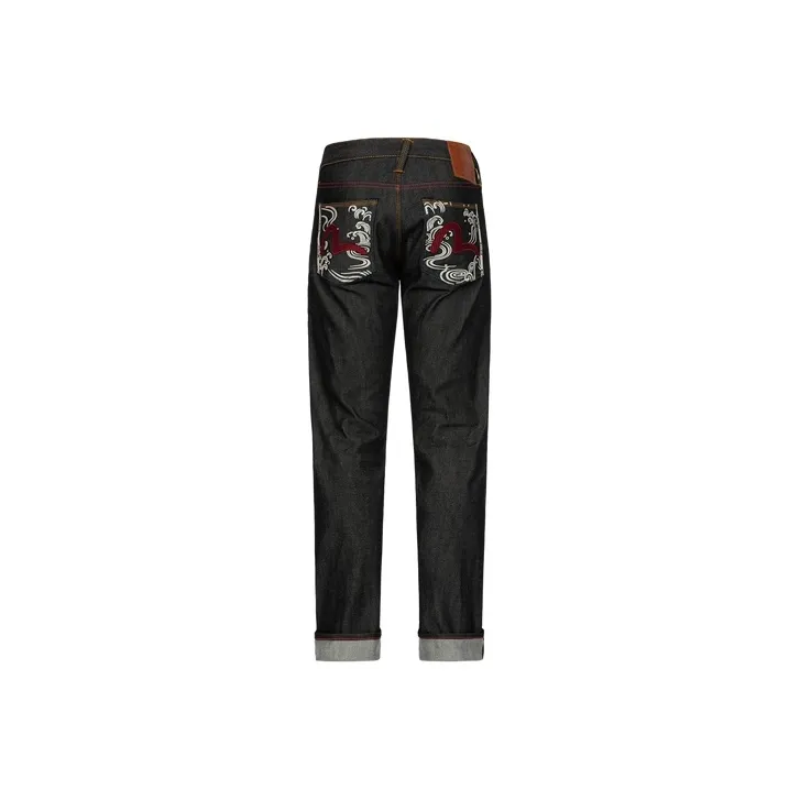 EVISU Черные Мужские Джинсы