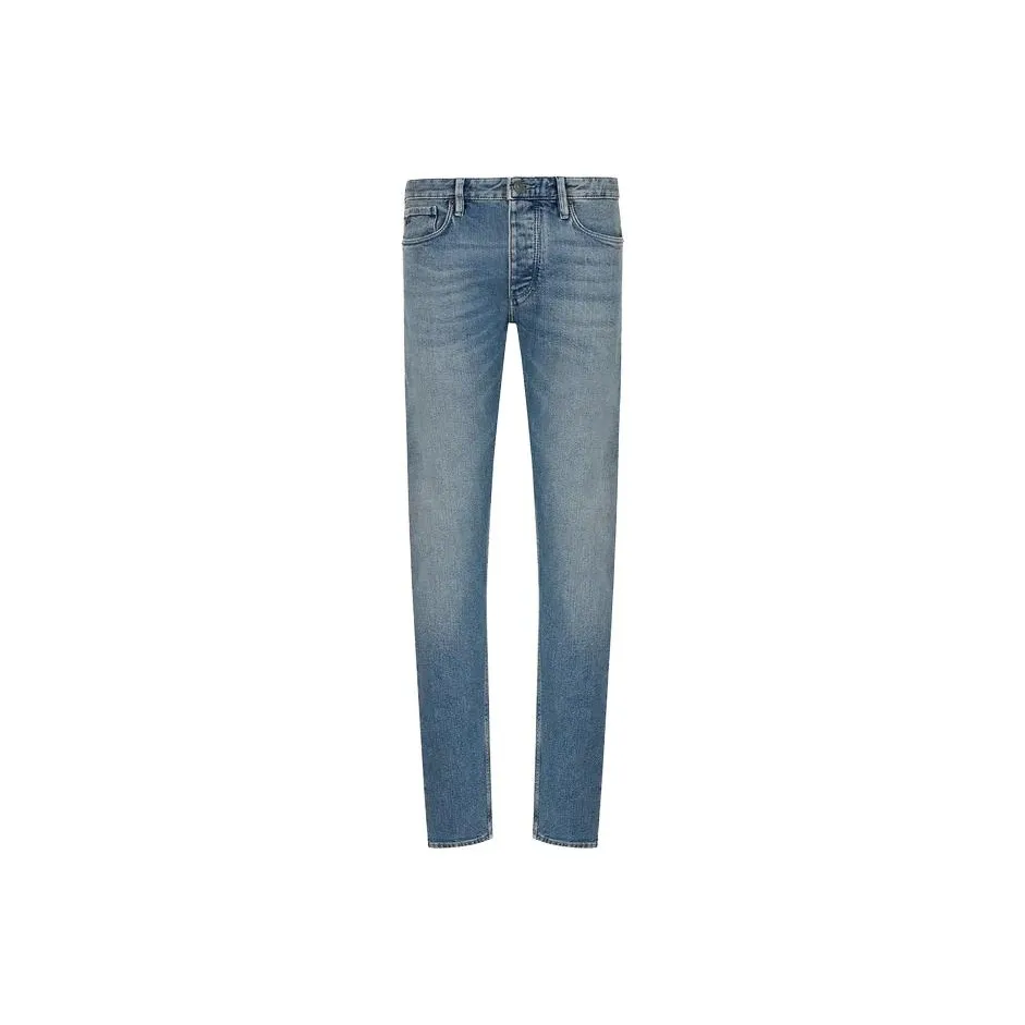 EMPORIO ARMANI J75 Logo Patch Slim Cut Jeans