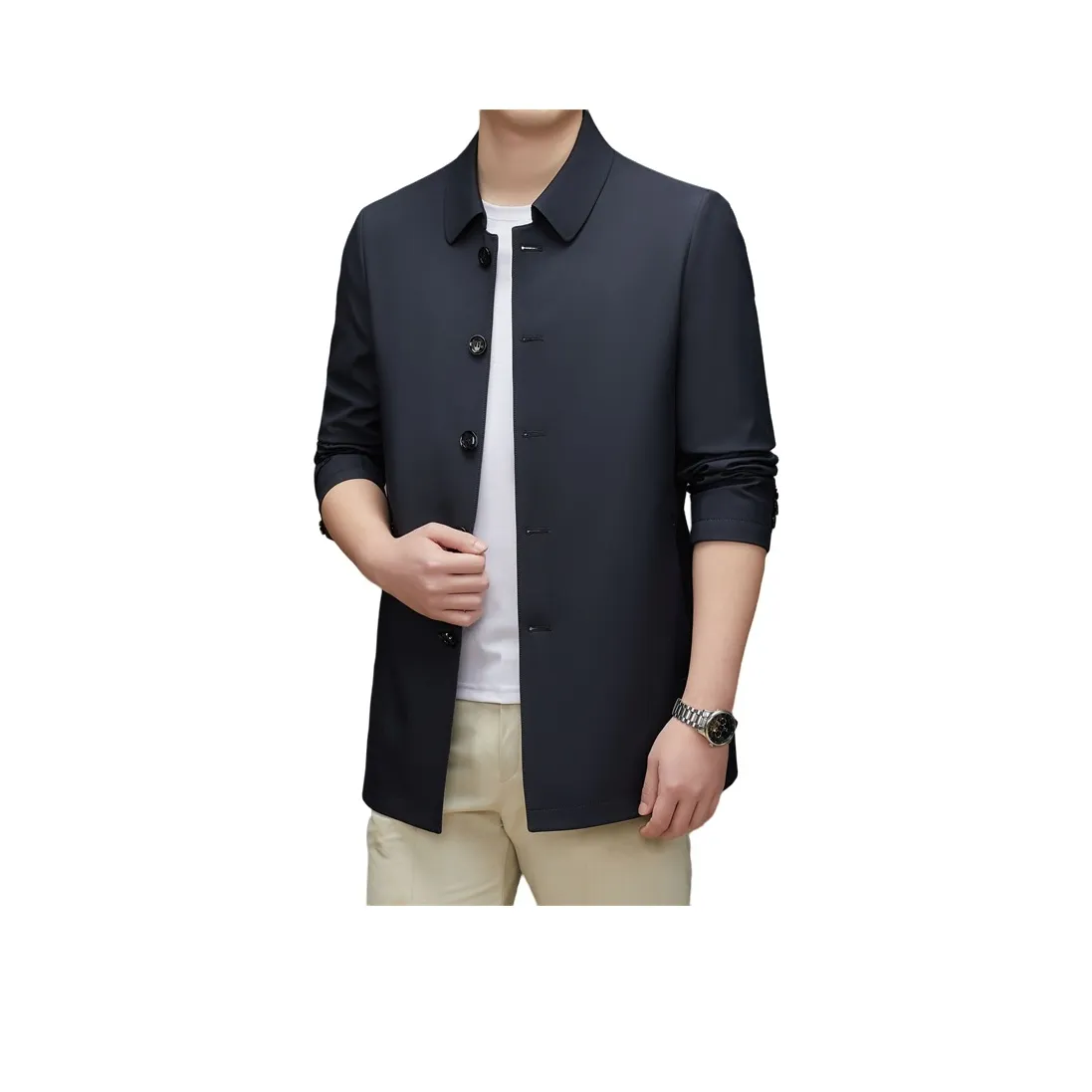 PIERRE CARDIN Тренчкот Мужской Темно-синий