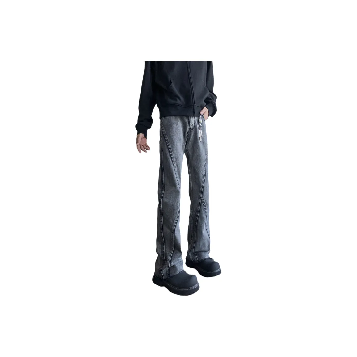 Michael Rock Jeans Unisex Washed Black