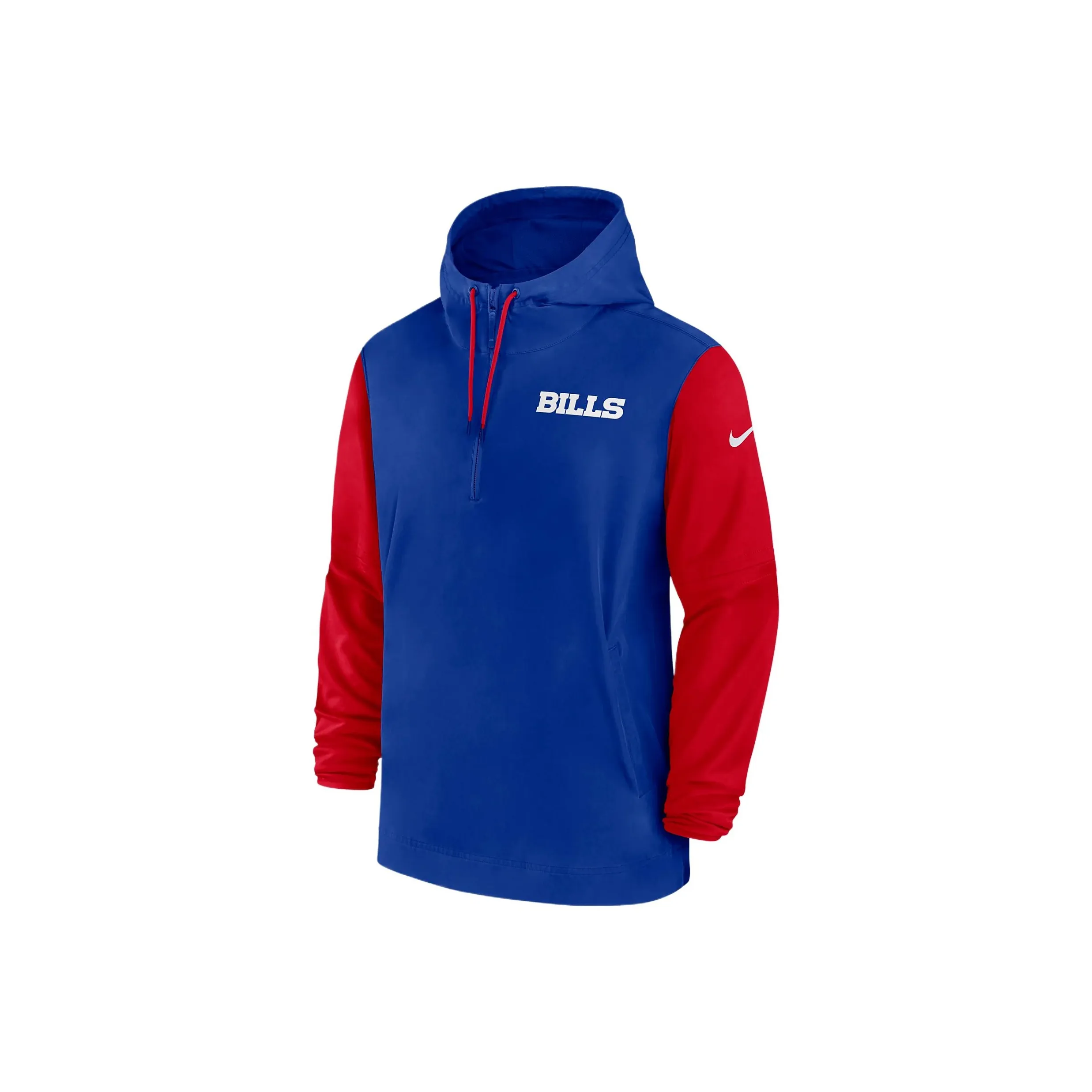 Nike Buffalo Bills Sideline Pre Game Player Men's Nike Nfl 1/2 Zip Hooded Jacket