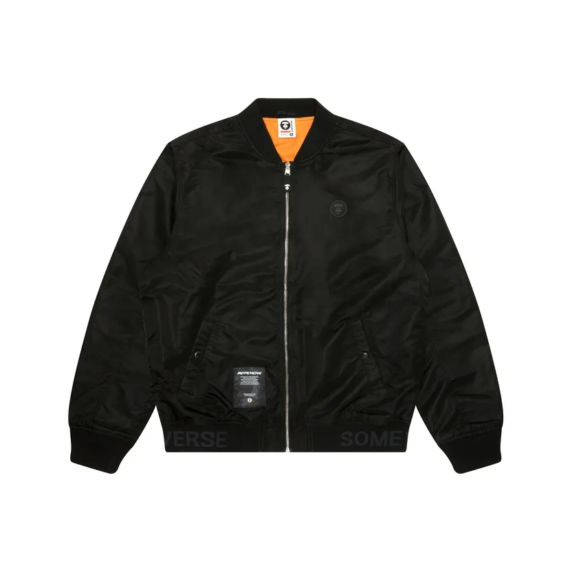 Aape By *A Bathing APE® Logo patch Bomber Jacket