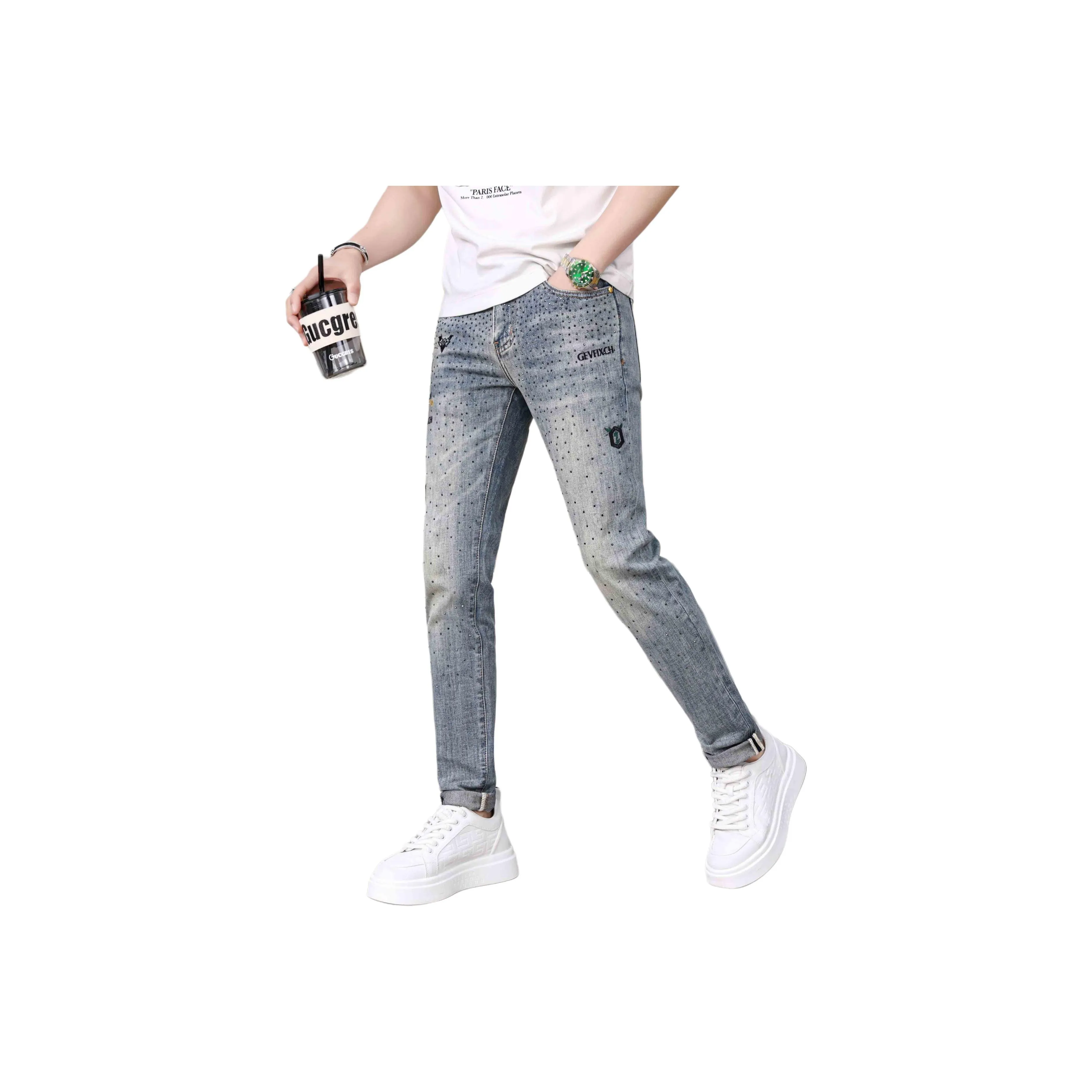 UOOHE Джинсы Унисекс Винтаж Синий