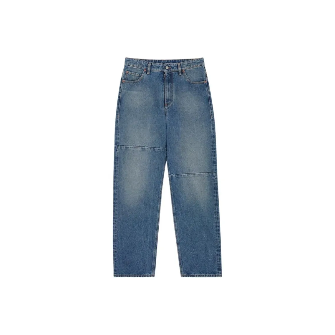 MM6 Maison Margiela Logo Patch Straight Leg Jeans