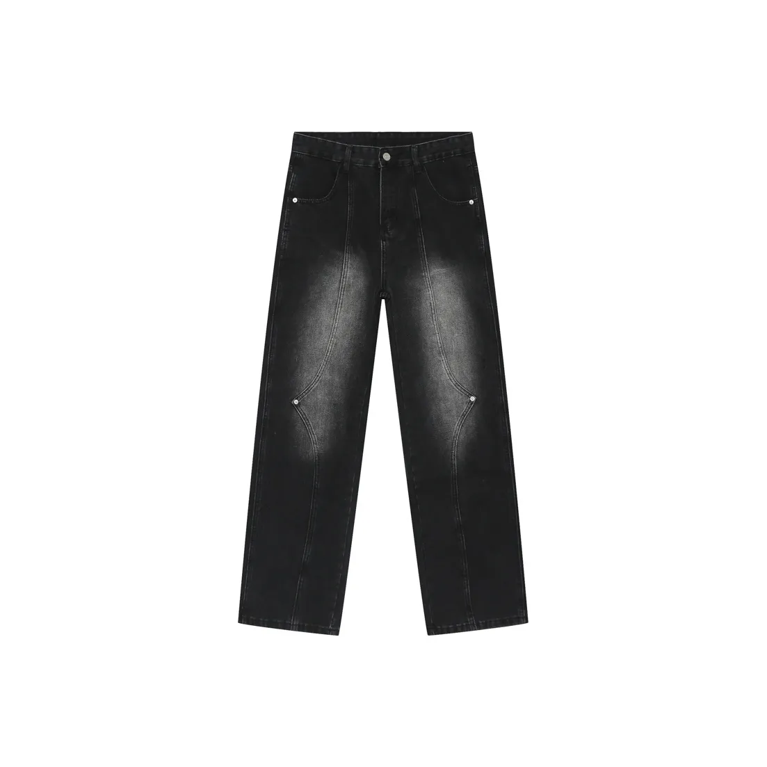 Voguo Relay hoher jeans Unisex Black Gray