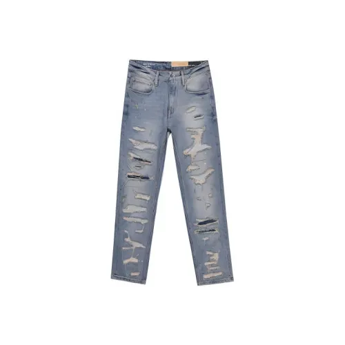 ABLE JEANS Мужские джинсы желто-грязно-синие