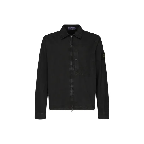 STONE ISLAND Черные Мужские Куртки