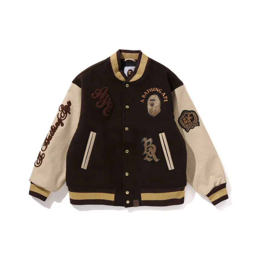 jordan m j ftl flc po gfx hoodie Line Camo Multi Logo Wool Varsity Jacket