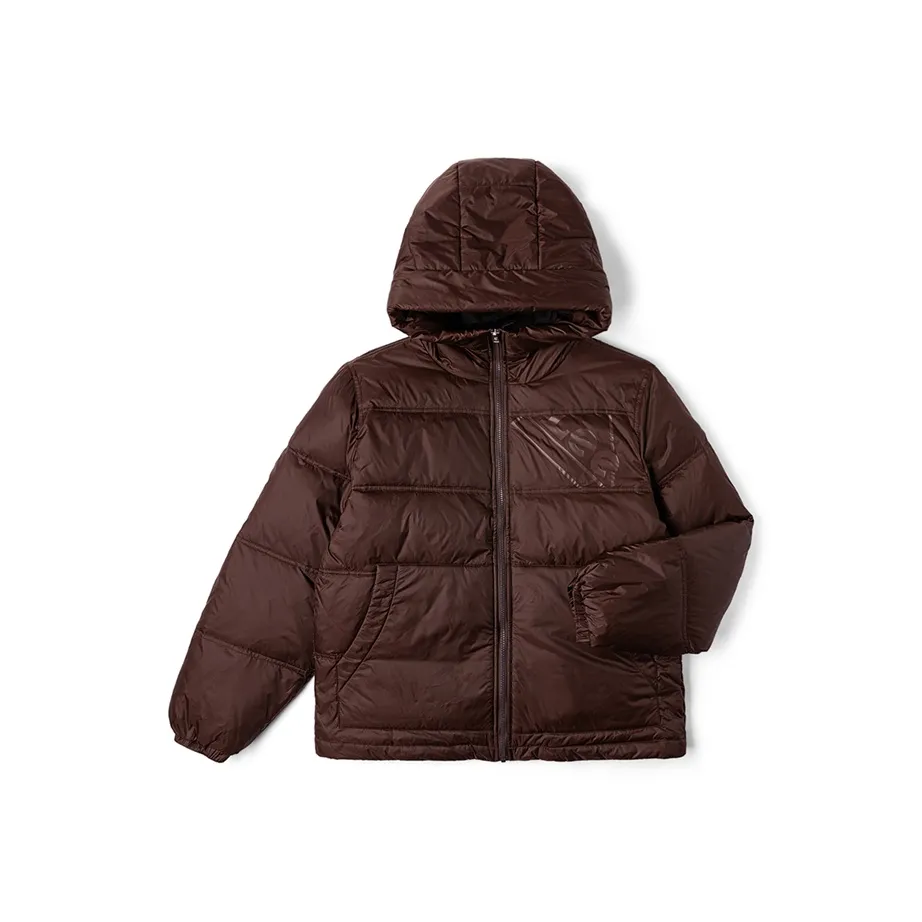 Мужская пуховая куртка Lee co-branded модель FW24 темно-коричневый цвет