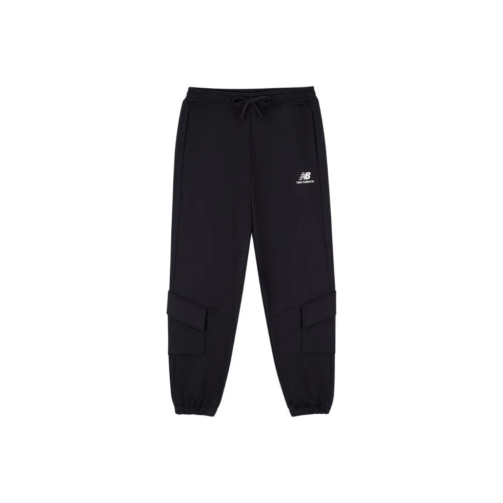 New Balance совместные спортивные длинные штаны черные мужские вязаные тренировочные брюки