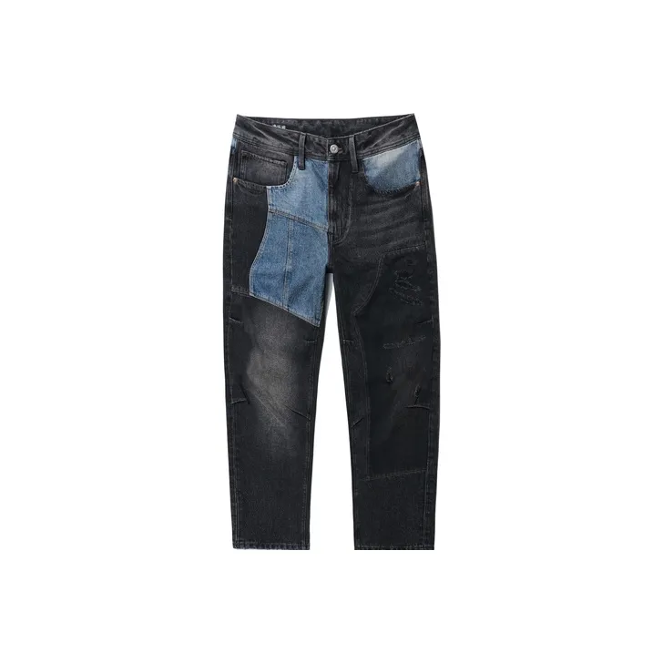 ABLE JEANS Винтажные промытые черные мужские джинсы